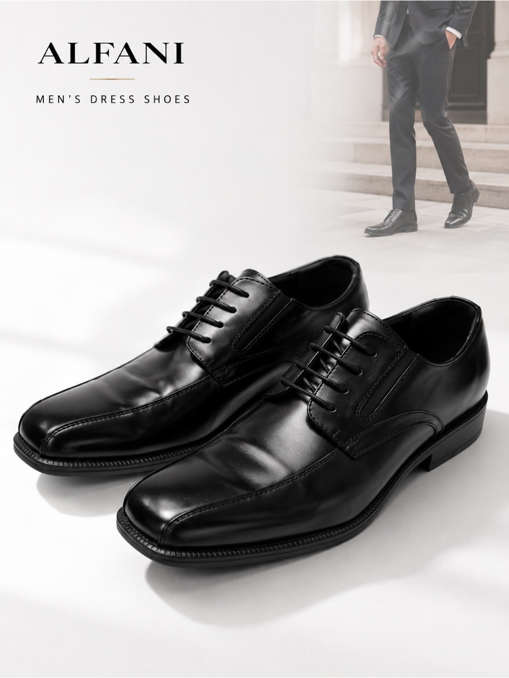 Alfani Men’s Black Oxford Lace-Up Dress Shoes Size 10.5M